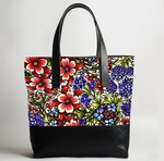 SPRING BURST LEATHER TOTE:  by ALLY SPRAY x Michael Grey