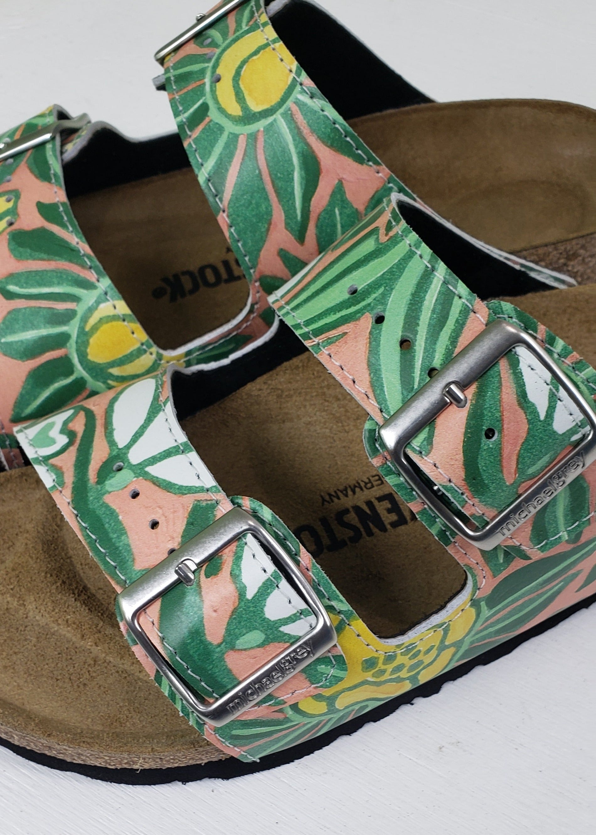 SPRING BULBS: CUSTOM BIRKENSTOCKS  by FABIANA TOUHEY x Michael Grey