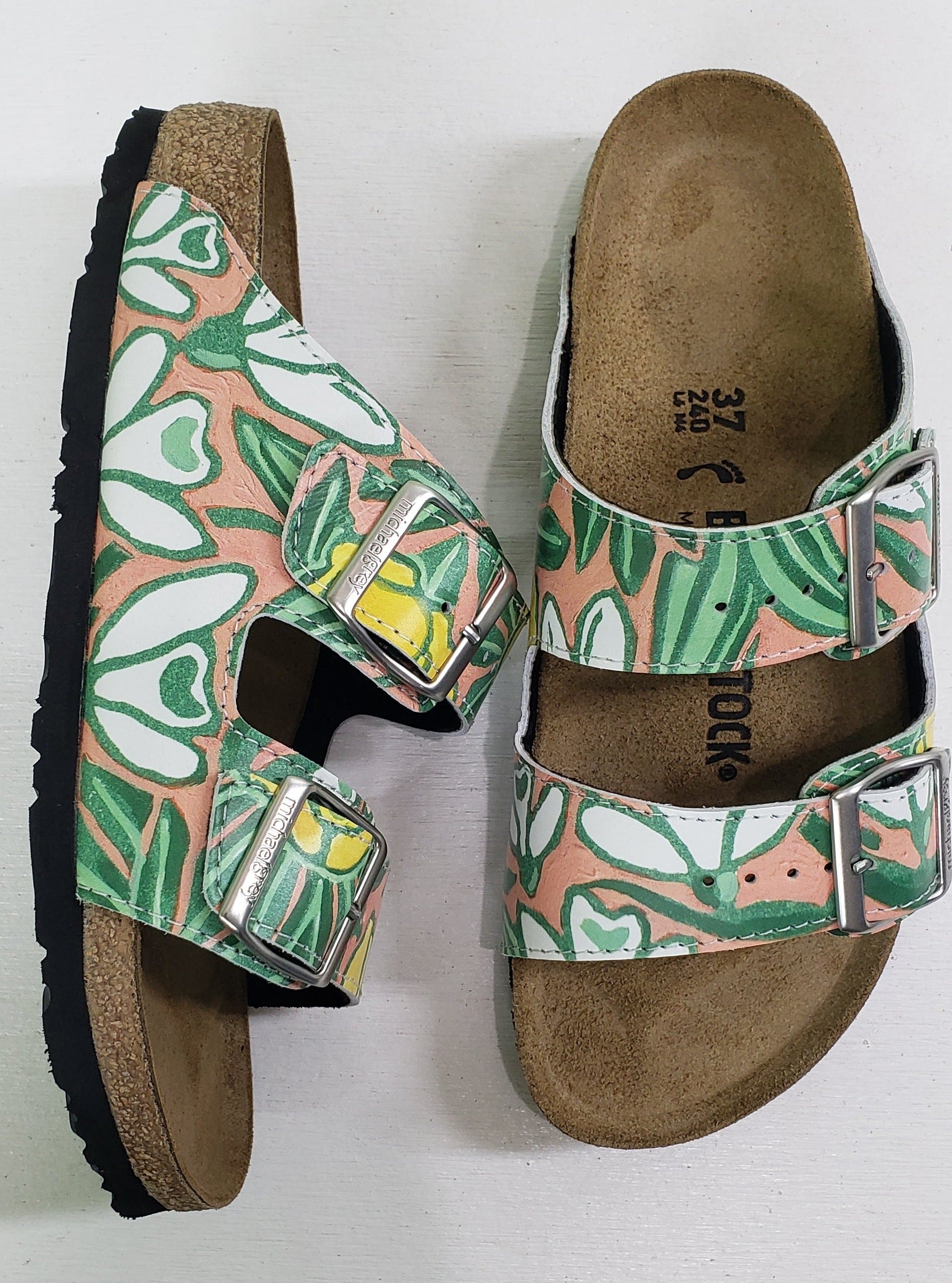SPRING BULBS: CUSTOM BIRKENSTOCKS  by FABIANA TOUHEY x Michael Grey