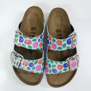 FRUITY ALL OVER: CUSTOM BIRKENSTOCKS  by BECCA FRANKS x Michael Grey