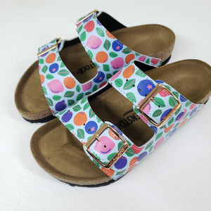 FRUITY ALL OVER: CUSTOM BIRKENSTOCKS  by BECCA FRANKS x Michael Grey