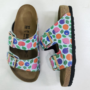 FRUITY ALL OVER: CUSTOM BIRKENSTOCKS  by BECCA FRANKS x Michael Grey
