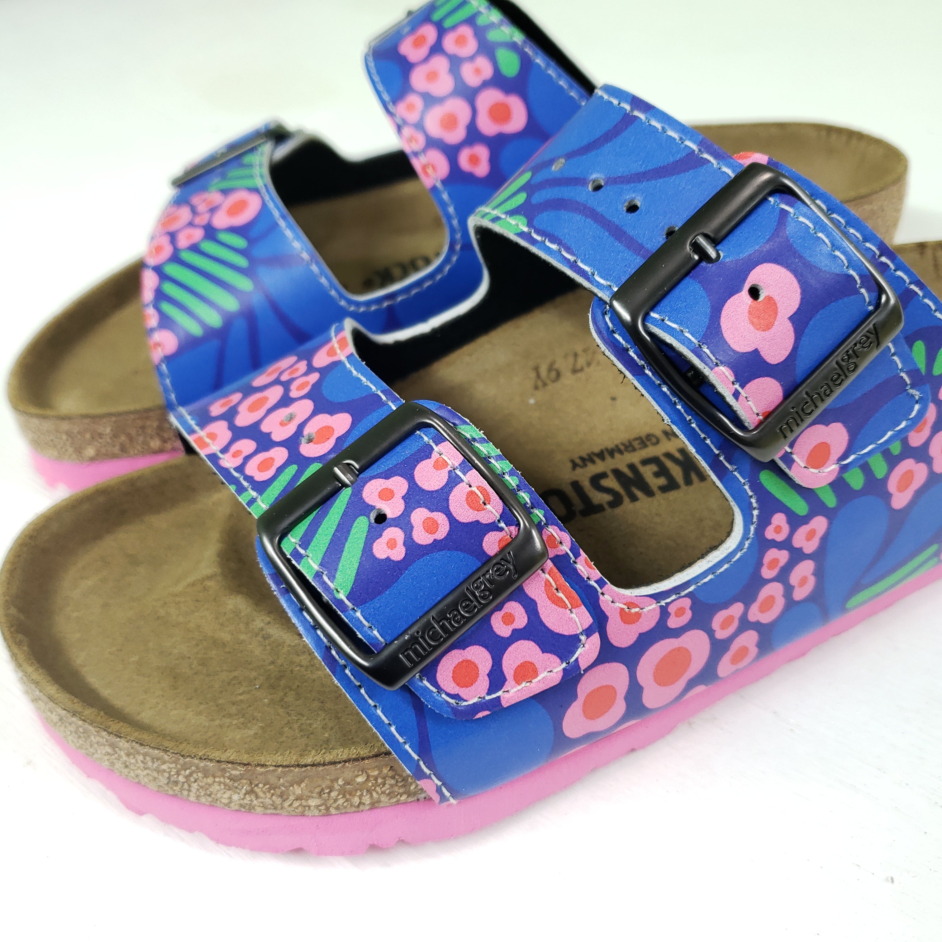 BUBBLE FLOWERS: CUSTOM BIRKENSTOCKS  by BECCA FRANKS x Michael Grey