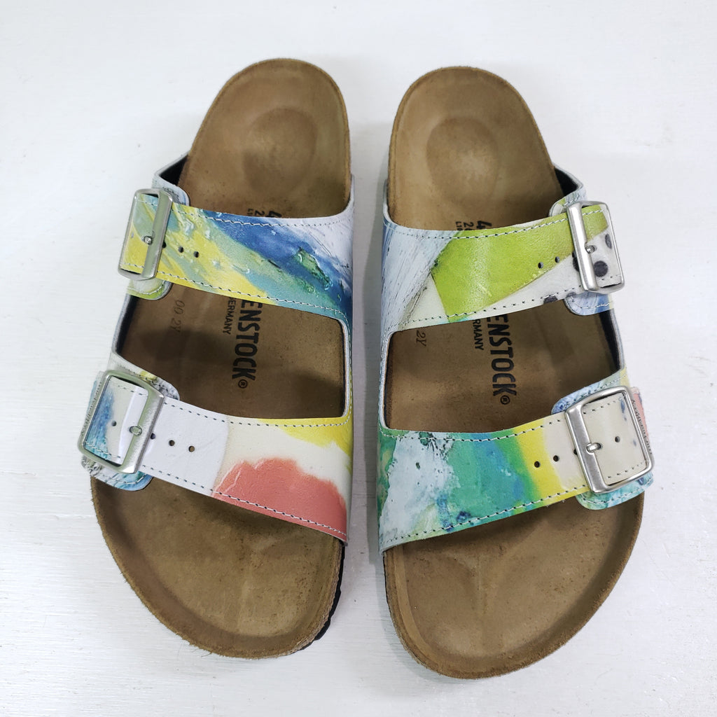 A BRIGHTER DAY: CUSTOM BIRKENSTOCKS  by SANDRA KOBERLEIN x Michael Grey