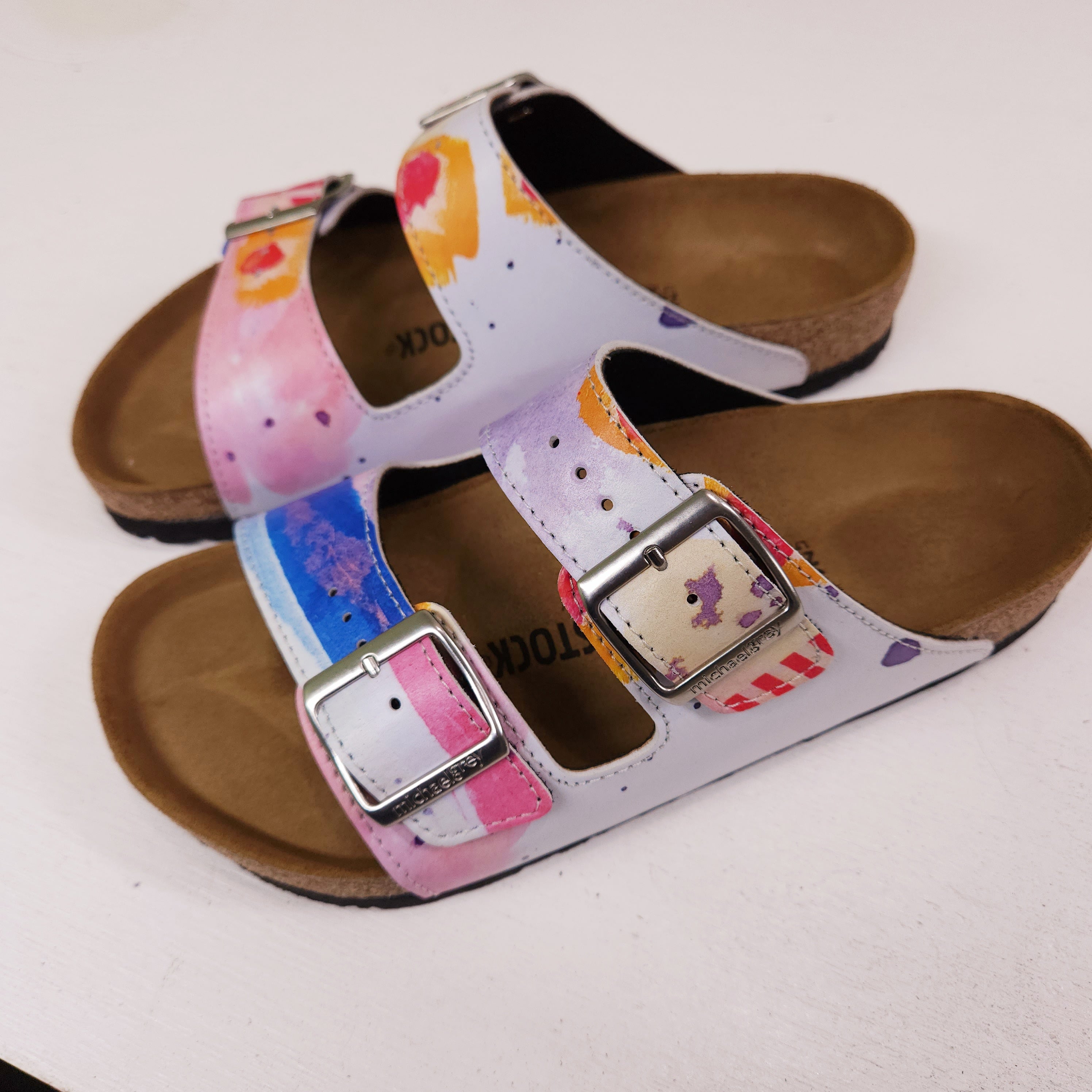 SUNNY DAZE: CUSTOM BIRKENSTOCKS  by DOREEN CARSCADDEN x Michael Grey