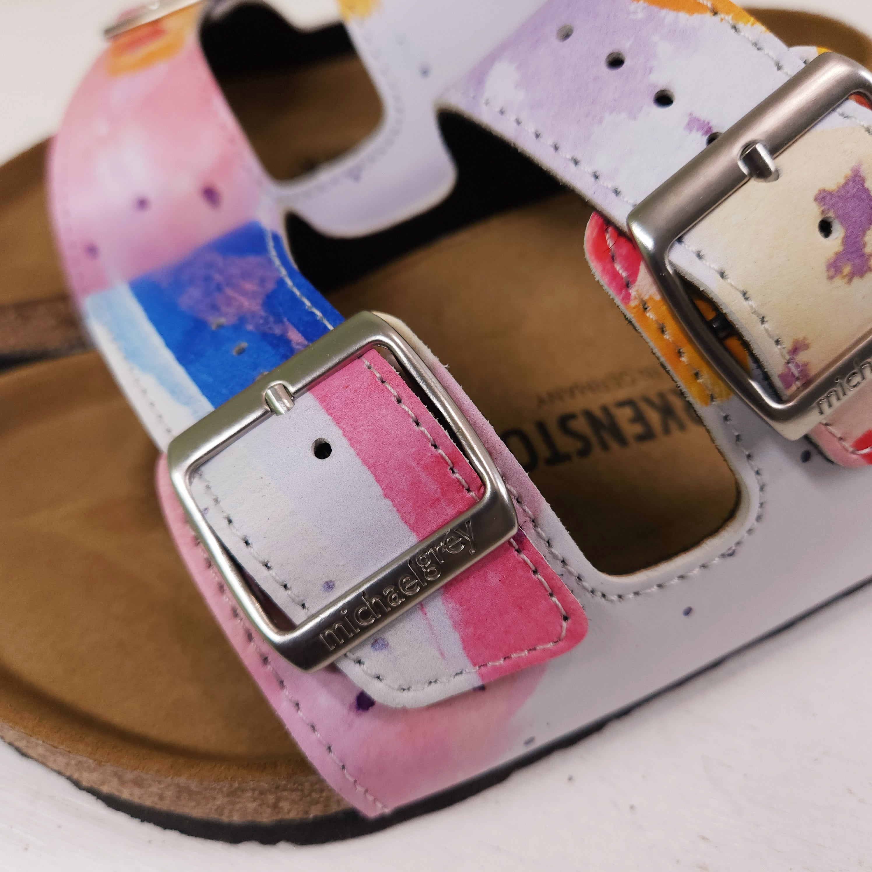 SUNNY DAZE: CUSTOM BIRKENSTOCKS  by DOREEN CARSCADDEN x Michael Grey