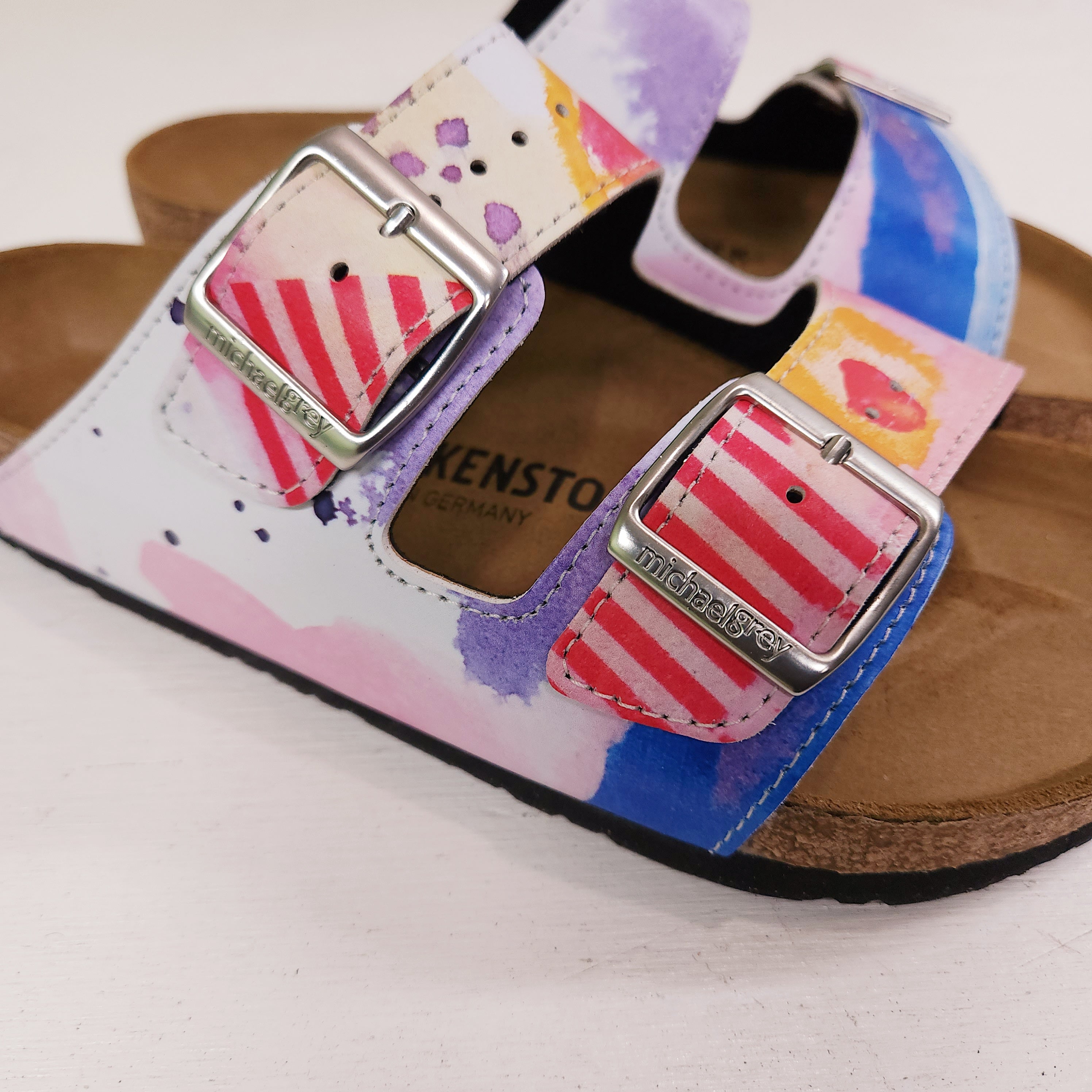 SUNNY DAZE: CUSTOM BIRKENSTOCKS  by DOREEN CARSCADDEN x Michael Grey