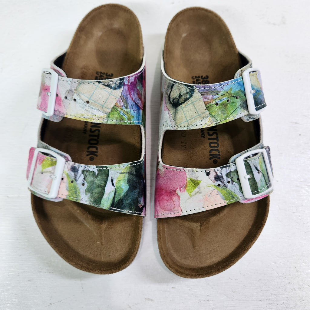GARDEN PARTY: CUSTOM BIRKENSTOCKS  by ROBEN MARIE SMITH x Michael Grey