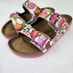 MODERN TULIPS: CUSTOM BIRKENSTOCKS  by  SHARON NULLMEYER PAINTS- NULLSIE x Michael Grey