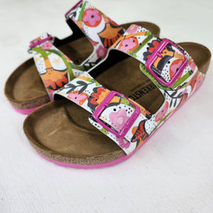 MODERN TULIPS: CUSTOM BIRKENSTOCKS  by  SHARON NULLMEYER PAINTS- NULLSIE x Michael Grey