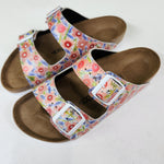 PINKY FLOWERS: CUSTOM BIRKENSTOCKS  by  SHARON NULLMEYER PAINTS- NULLSIE x Michael Grey