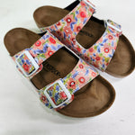 PINKY FLOWERS: CUSTOM BIRKENSTOCKS  by  SHARON NULLMEYER PAINTS- NULLSIE x Michael Grey