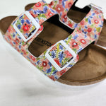 PINKY FLOWERS: CUSTOM BIRKENSTOCKS  by  SHARON NULLMEYER PAINTS- NULLSIE x Michael Grey