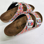 PINKY FLOWERS: CUSTOM BIRKENSTOCKS  by  SHARON NULLMEYER PAINTS- NULLSIE x Michael Grey