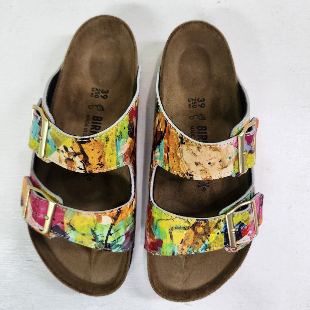 SWEET PARADISE: CUSTOM BIRKENSTOCKS  by CANDACE CHAMBERS- Belinda x Michael Grey