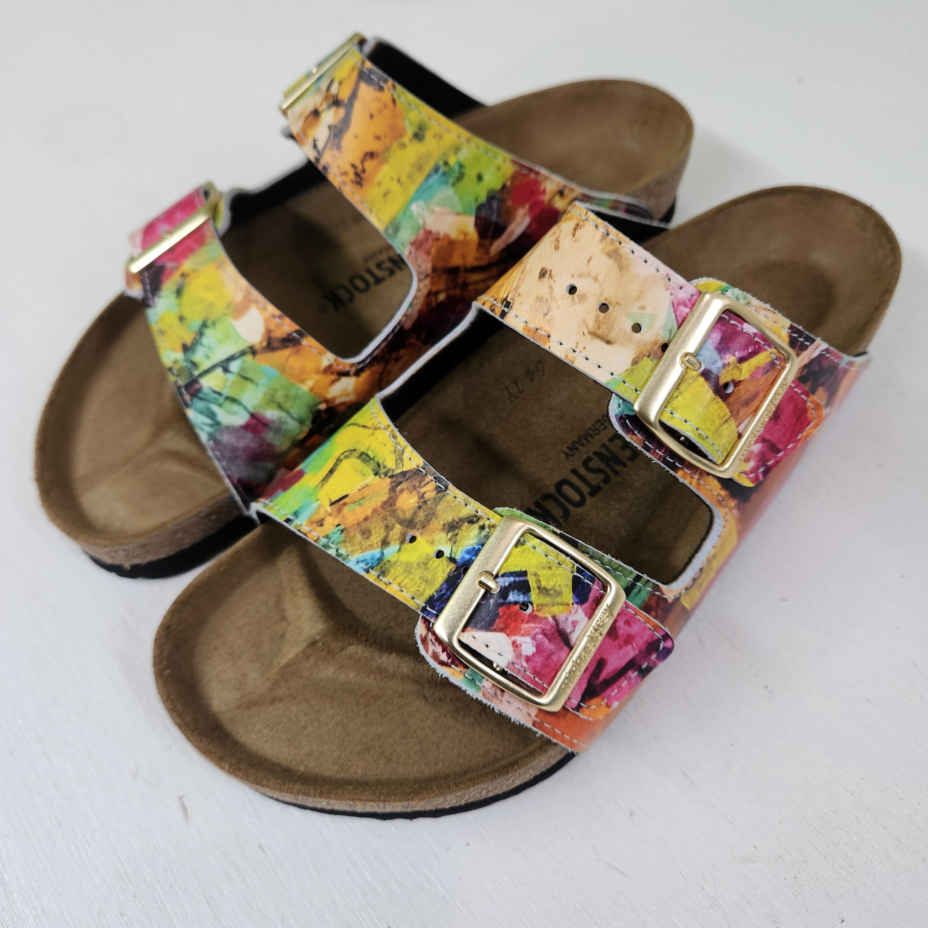 SWEET PARADISE: CUSTOM BIRKENSTOCKS  by CANDACE CHAMBERS- Belinda x Michael Grey