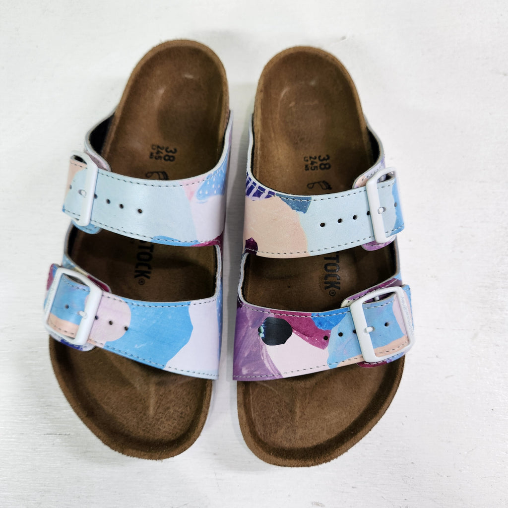 GEO PATTERN: CUSTOM BIRKENSTOCKS  by STEPHANIE PERRINS x Michael Grey