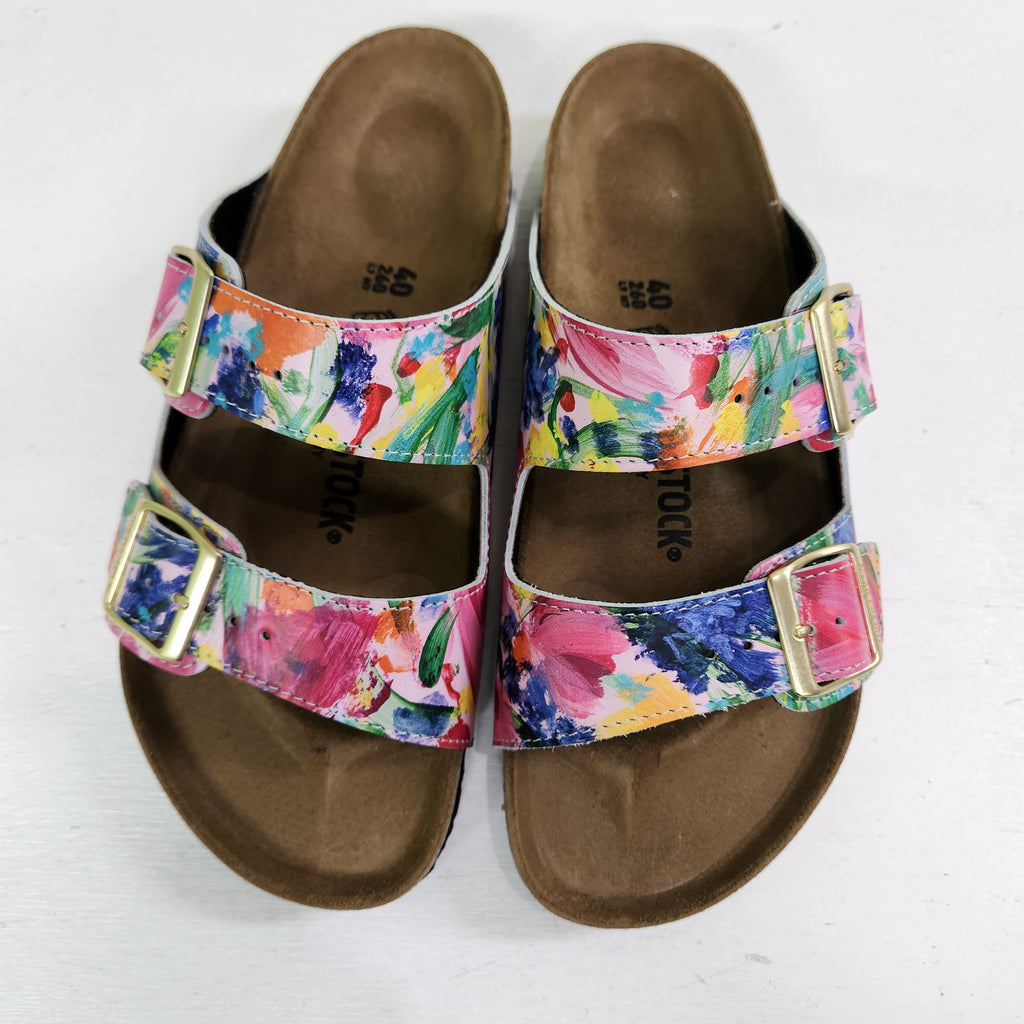 FRENCH LINEN & TULIPS : CUSTOM BIRKENSTOCKS  by JULIA FELLERS-GREEN x Michael Grey