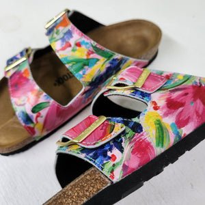 FRENCH LINEN & TULIPS : CUSTOM BIRKENSTOCKS  by JULIA FELLERS-GREEN x Michael Grey