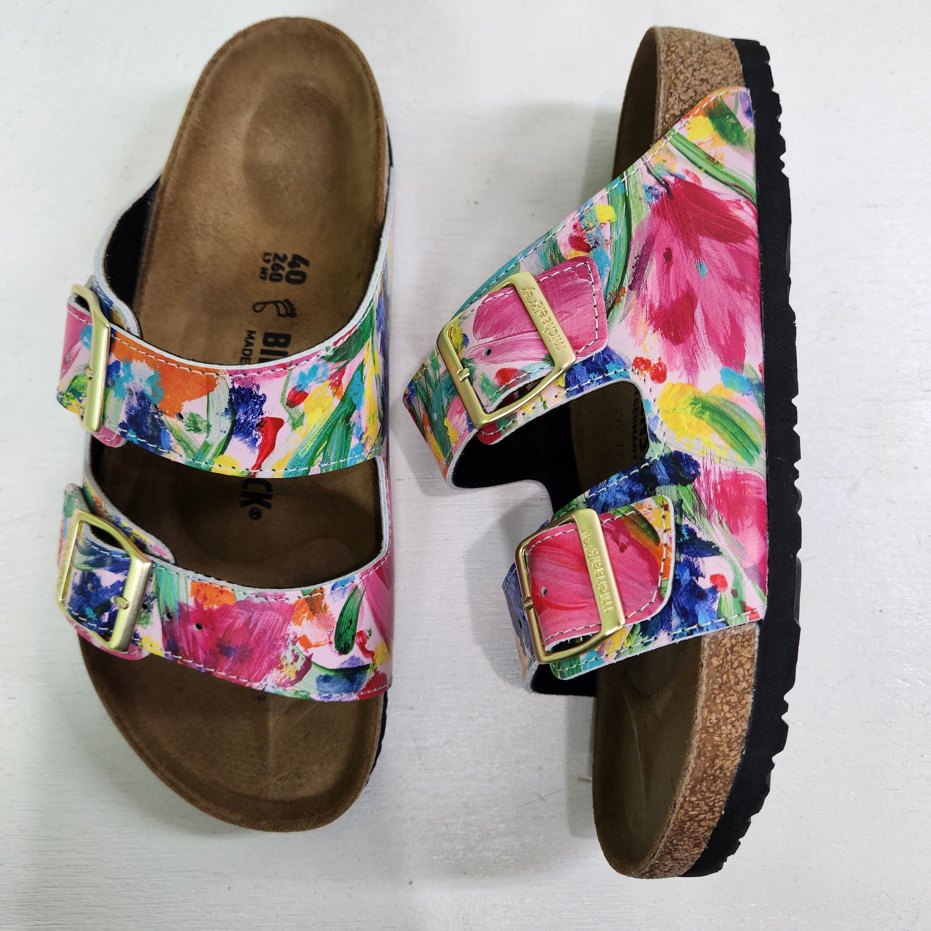 FRENCH LINEN & TULIPS : CUSTOM BIRKENSTOCKS  by JULIA FELLERS-GREEN x Michael Grey