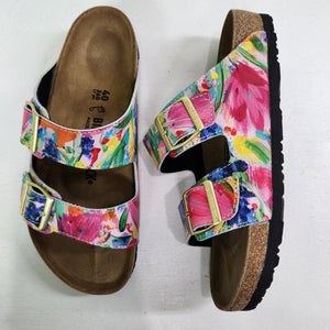 FRENCH LINEN & TULIPS : CUSTOM BIRKENSTOCKS  by JULIA FELLERS-GREEN x Michael Grey