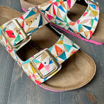 KALEIDOSCOPE PATTERN: CUSTOM BIRKENSTOCKS  by ASTA BARRINGTON x Michael Grey