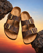 LOUIS VUITTON: CUSTOM BIRKENSTOCK CLASSIC BROWN MONOGRAM: CRAFTED BY MICHAEL GREY