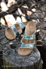 MONTANA SOOT:  CUSTOM BIRKENSTOCKS  by ANGIE CRAGWICK x Michael Grey