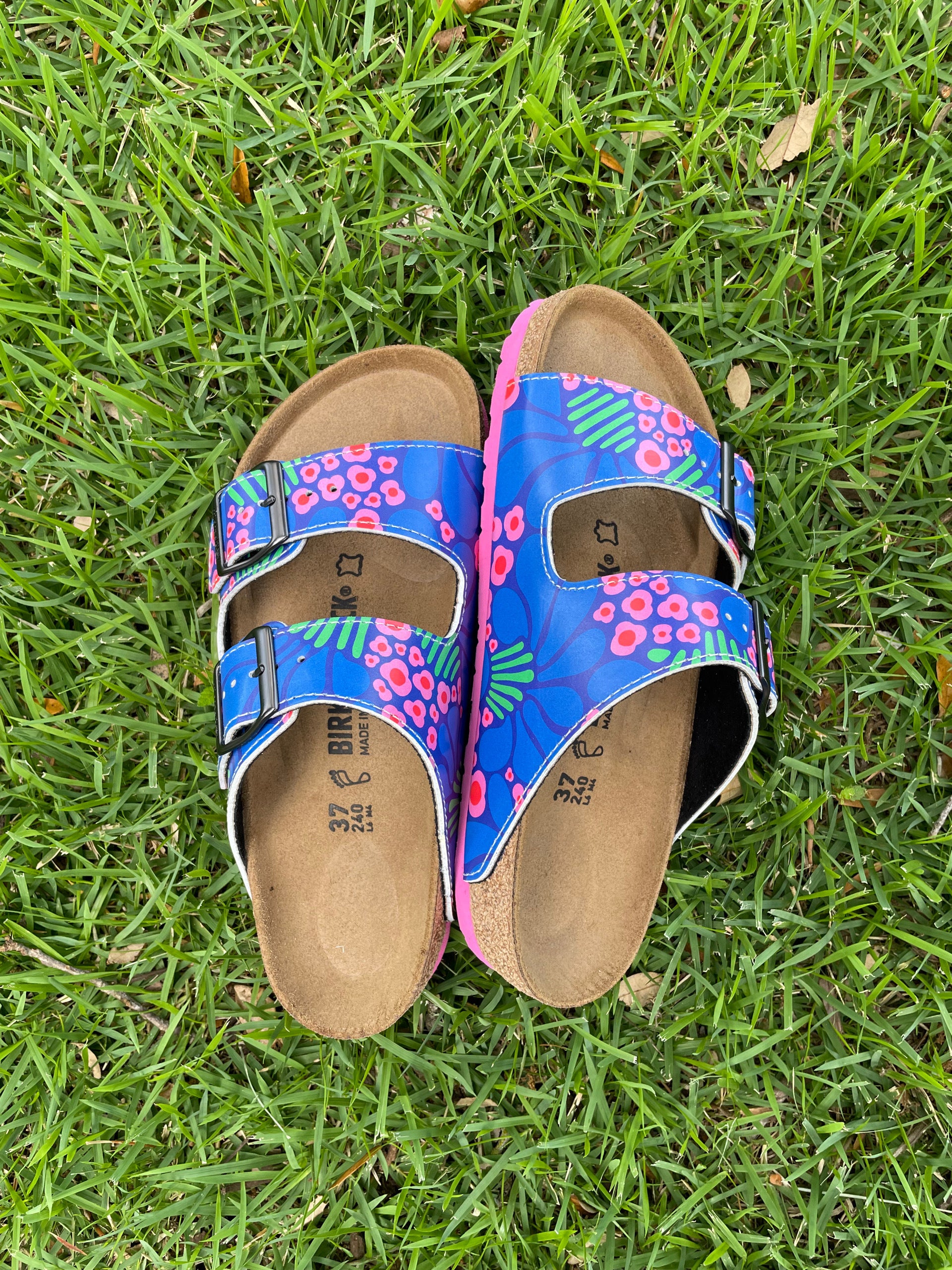 BUBBLE FLOWERS: CUSTOM BIRKENSTOCKS  by BECCA FRANKS x Michael Grey