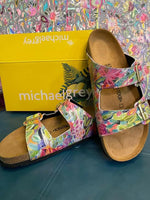 SHE WANTED GARDEN PARTY: CUSTOM BIRKENSTOCKS  by ALISA WORKMAN x Michael Grey