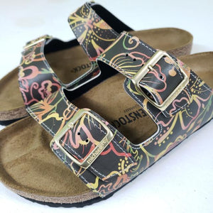 JOYUS BLOOMS: CUSTOM BIRKENSTOCKS  by May Cart Print Art x Michael Grey