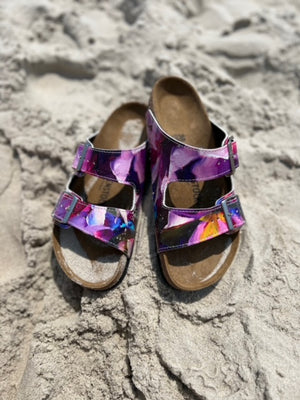 THROUGH AND THROUGH: CUSTOM BIRKENSTOCKS  by KIM MYERS SMITH ART x Michael Grey