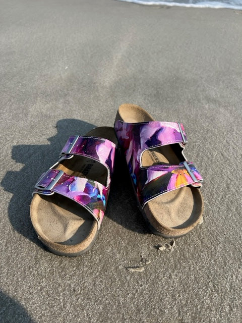 THROUGH AND THROUGH: CUSTOM BIRKENSTOCKS  by KIM MYERS SMITH ART x Michael Grey