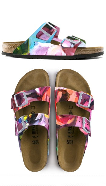 BALANCE: CUSTOM BIRKENSTOCKS  by KIM MYERS SMITH ART x Michael Grey