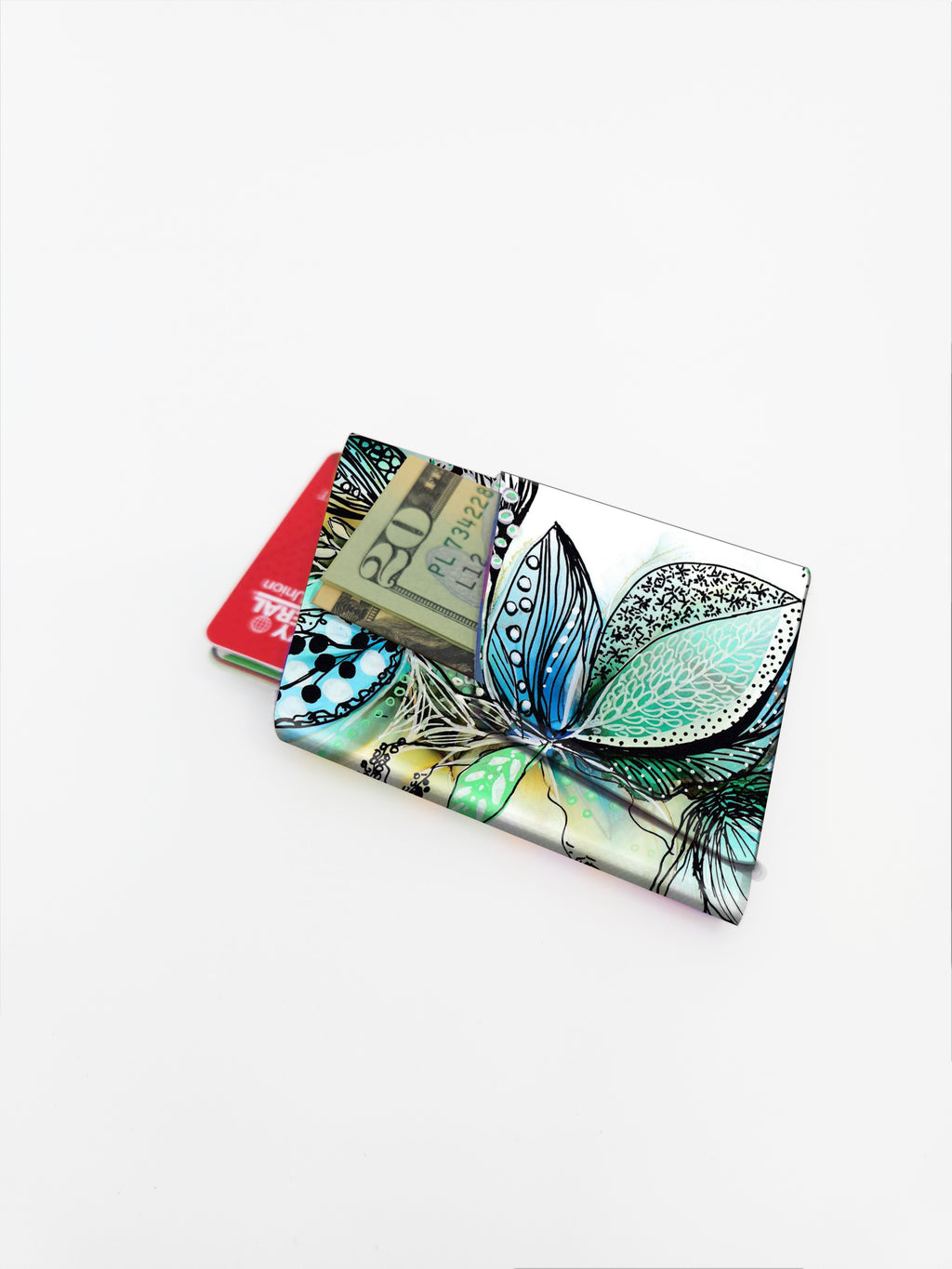 BLUE GARDEN:  WALLET by KIMBERLY DEENE x Michael Grey