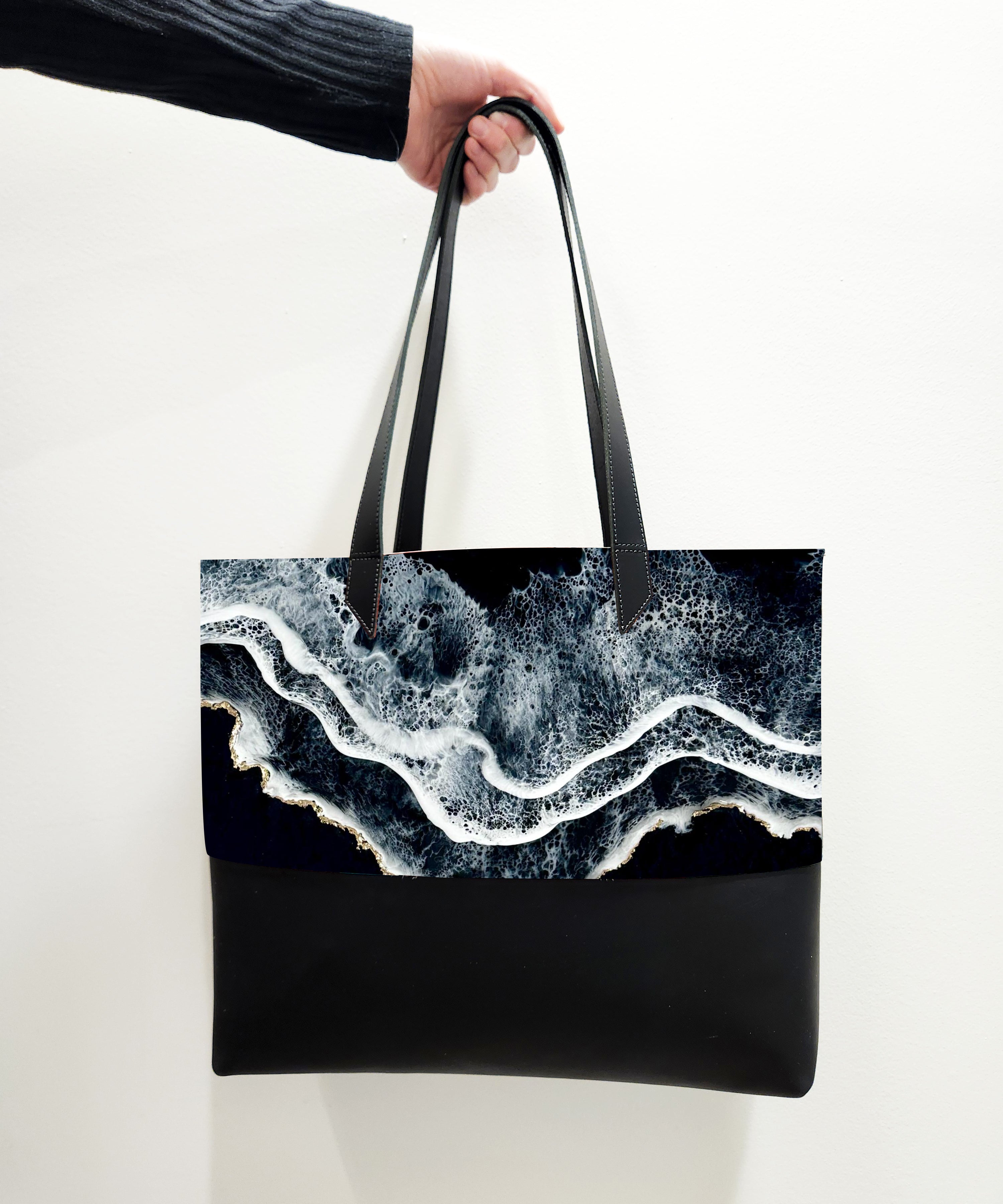 BLACK WAVES : TOTE  by ARTISTIC_ MANSI x Michael Grey