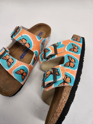 Greta aka The Environmentalist aka Gigi:  CUSTOM BIRKENSTOCKS  by JULES GISSLER x Michael Grey