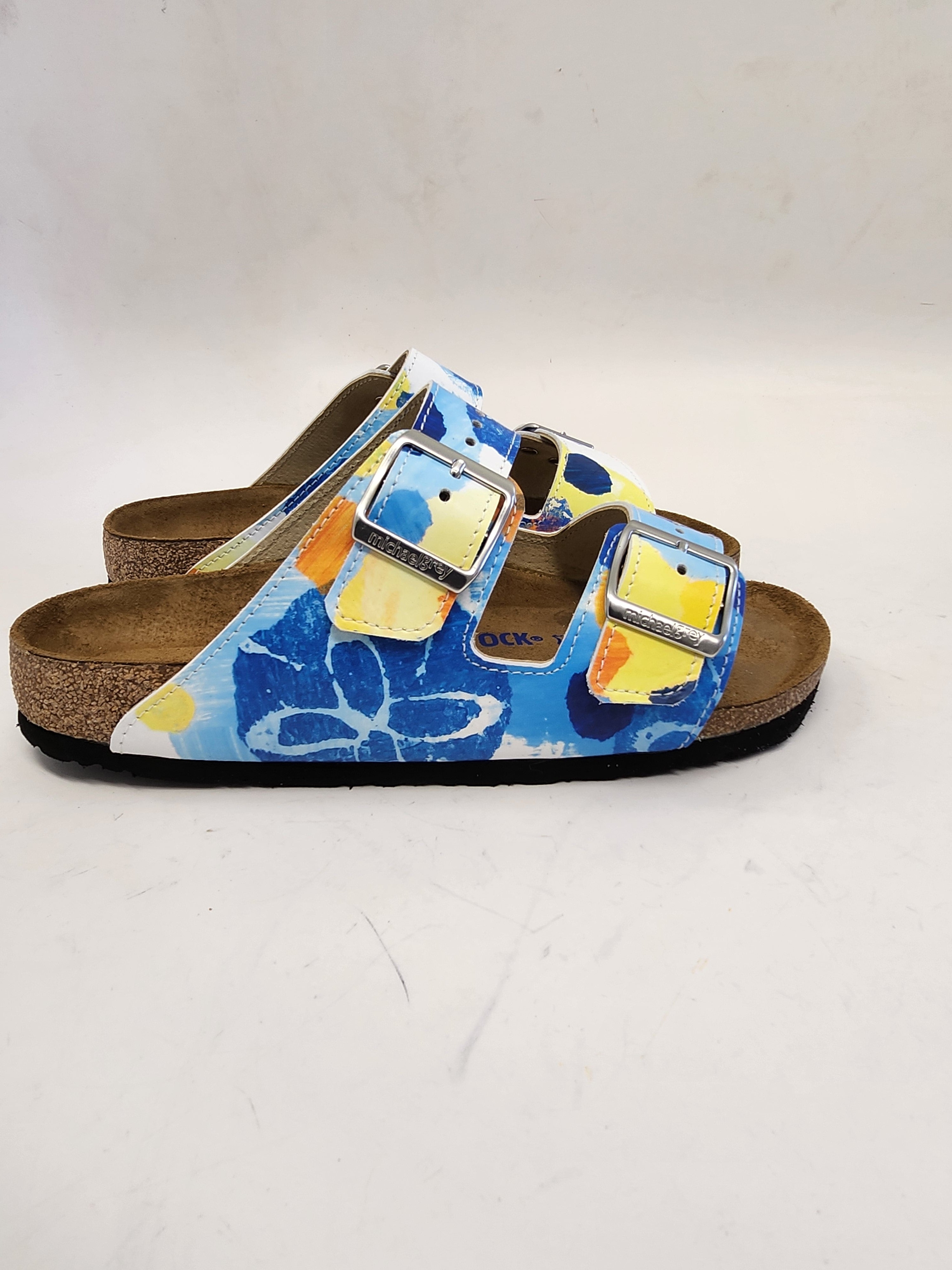 Beatrice aka the adventurer Betty:  CUSTOM BIRKENSTOCKS  by JULES GISSLER x Michael Grey
