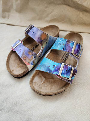 WATERLINE CUSTOM BIRKENSTOCKS  by PAMELA J. BLACK ART x Michael Grey