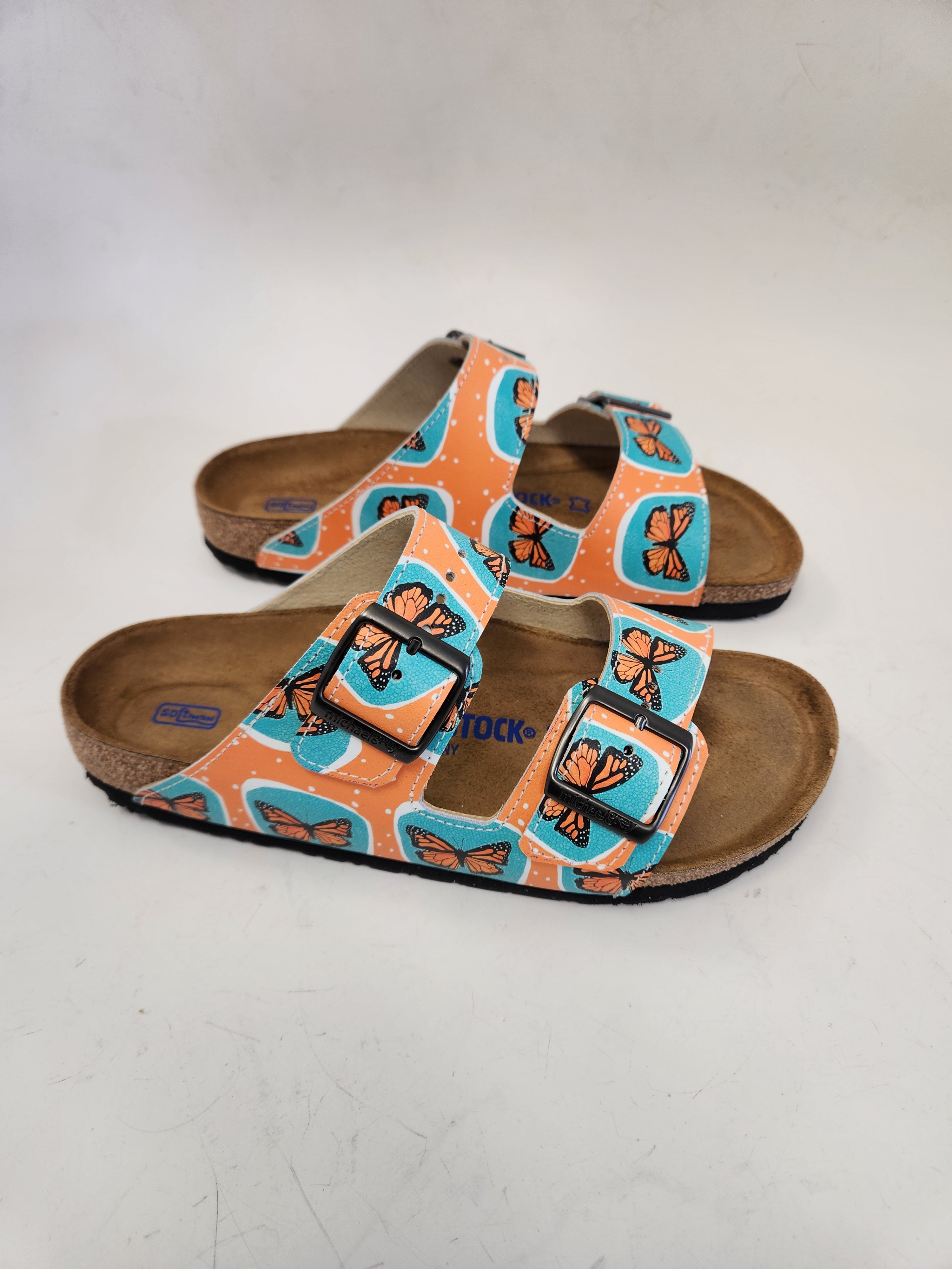 Greta aka The Environmentalist aka Gigi:  CUSTOM BIRKENSTOCKS  by JULES GISSLER x Michael Grey
