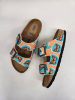 Greta aka The Environmentalist aka Gigi:  CUSTOM BIRKENSTOCKS  by JULES GISSLER x Michael Grey