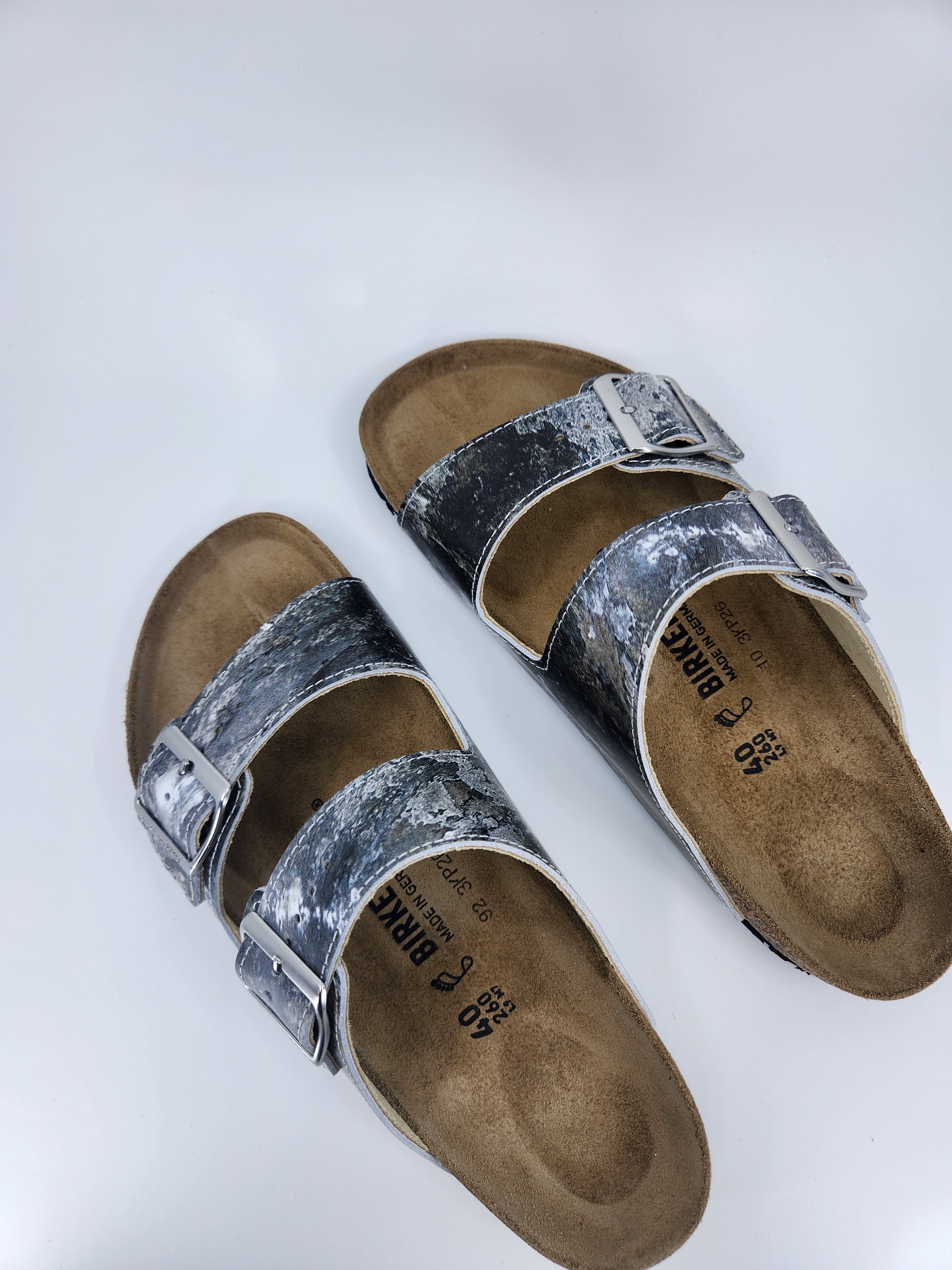 MONTANA SOOT:  CUSTOM BIRKENSTOCKS  by ANGIE CRAGWICK x Michael Grey