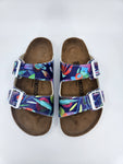 BLUE FLOWER : CUSTOM BIRKENSTOCKS  by MARIA MONTIEL x Michael Grey