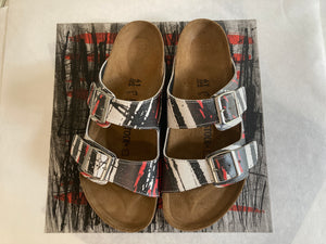 GETAWAYS custom Birkenstocks by Malgorzata Oakes x Michael Grey