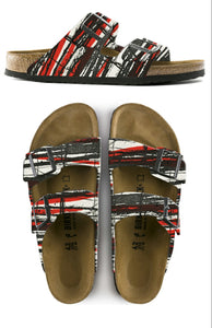 GETAWAYS custom Birkenstocks by Malgorzata Oakes x Michael Grey