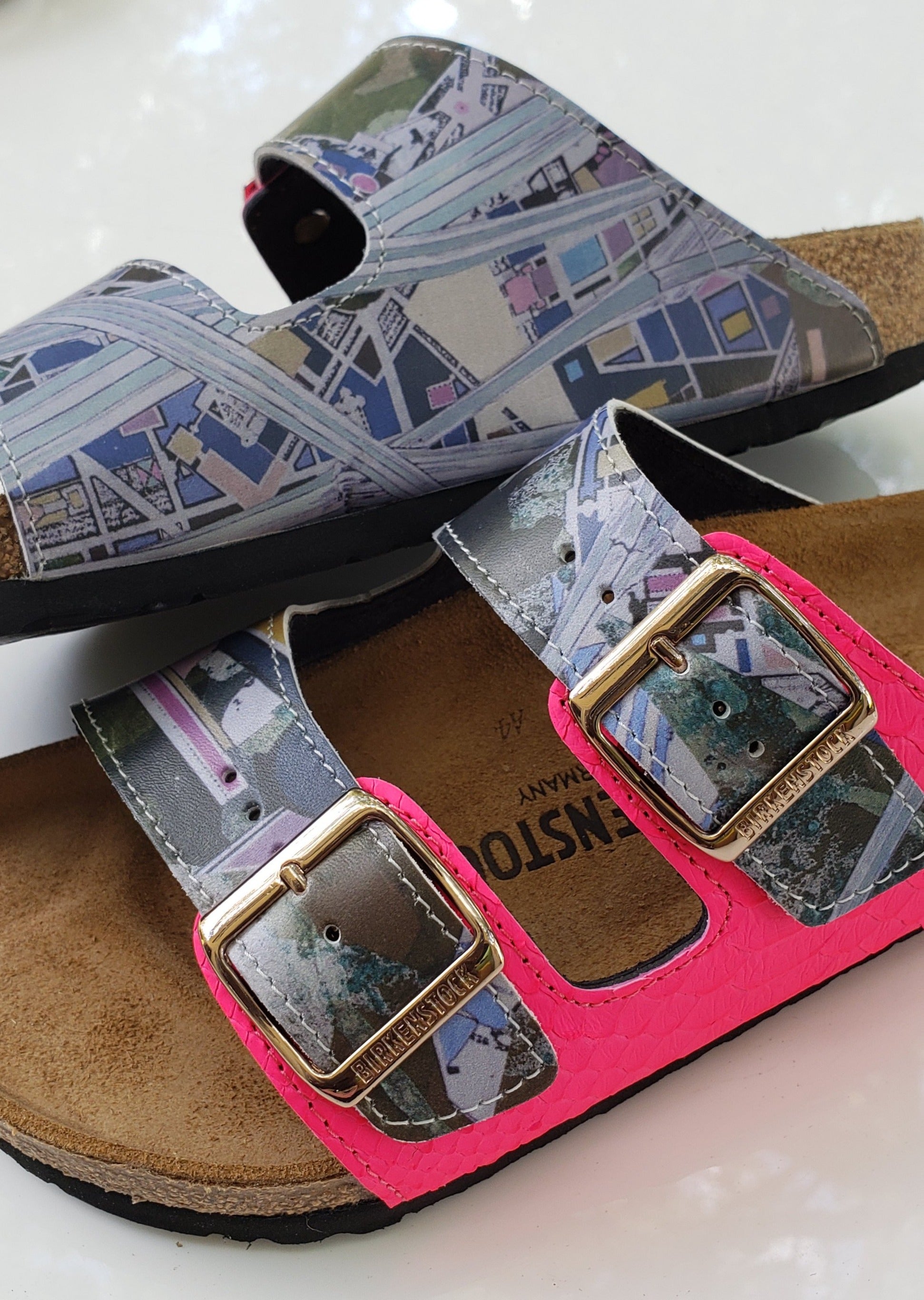 (TPB-0011 MIXED MEDIA): Custom Birkenstocks by Eric Mack x Michael Grey