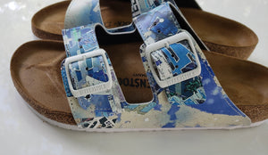 (RKSB-27 MIXED MEDIA) Custom Birkenstocks by Eric Mack x Michael Grey