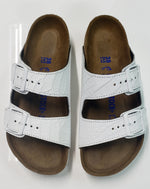 White Genuine Gator  custom Birkenstocks