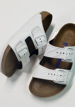White Genuine Gator  custom Birkenstocks