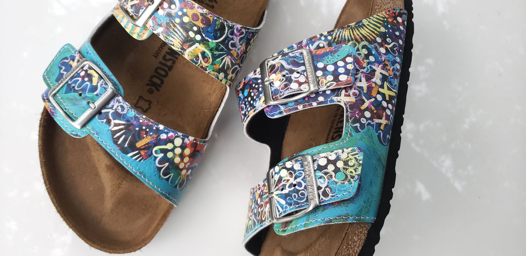 HAPPY: Custom Birkenstocks by Mary Price x Michael Grey